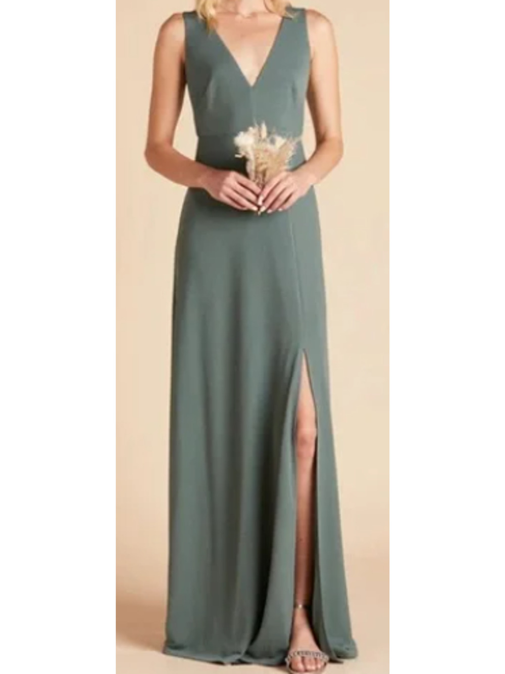 BIRDY GREY L green sea glass Shamin bridesmaid formal party maxi dress NWT 0B7